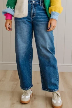 Sammi Barrel Cut Denim | Medium Wash - RISEN