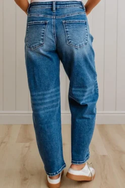 Sammi Barrel Cut Denim | Medium Wash - RISEN