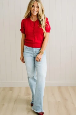 Scallop Edge Pointelle Sweater Tee