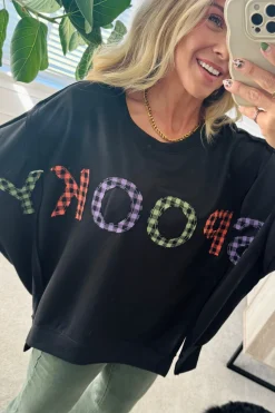 Spooky Gingham Pullover