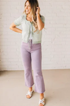 Sprout Double Tie Front Sweater Tee