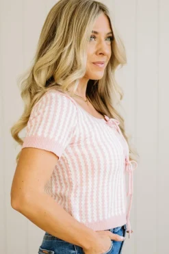 Sprout Double Tie Front Sweater Tee