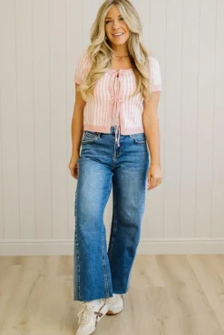 Sprout Double Tie Front Sweater Tee