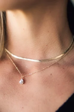 Teardrop Rhinestone Necklace Set