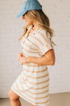 Tenna Tie Waist Striped Dress