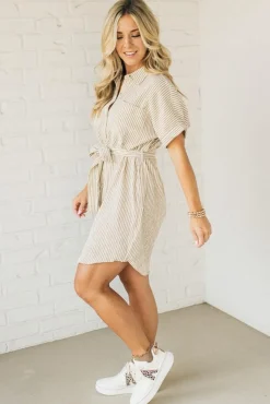 Theo Striped Shirt Dress