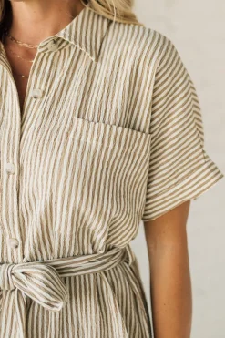 Theo Striped Shirt Dress