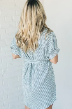Theo Striped Shirt Dress