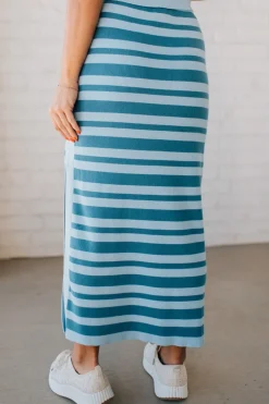 Top Tier Striped + Ribbed Skirt