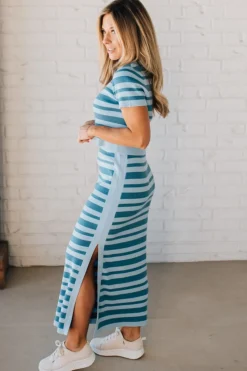 Top Tier Striped + Ribbed Skirt