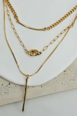 Triple Strand Accent Necklace