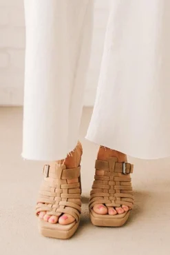 Trista Basketweave Buckle Heels