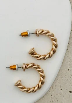 Twisted Mini Hoop Earrings
