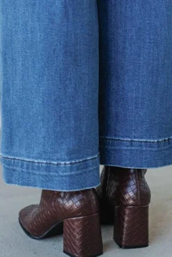 Tyler Woven Block Heel Boots