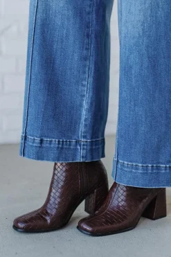 Tyler Woven Block Heel Boots