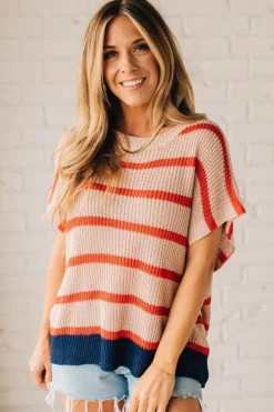 Vintage Stripe Drop Shoulder Sweater
