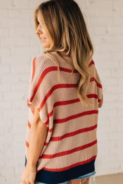 Vintage Stripe Drop Shoulder Sweater