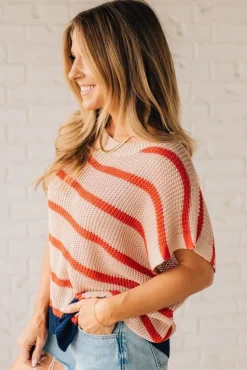 Vintage Stripe Drop Shoulder Sweater
