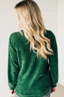 Waffle Knit Chenille Sweater