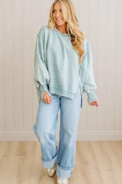 Wide Neck Drop Shoulder Pullover