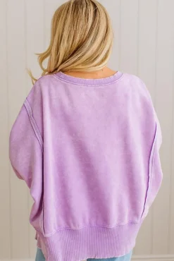 Wide Neck Drop Shoulder Pullover