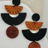 Wooden Aztec Earrings