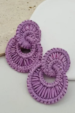 Woven Raffia Earrings