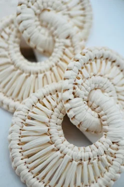 Woven Raffia Earrings
