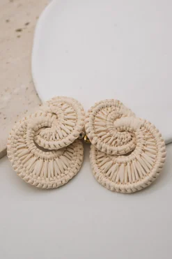 Woven Raffia Earrings